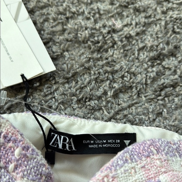 NWT Zara Purple, White, Pink tweed Bustier corset Top - Picture 4 of 8